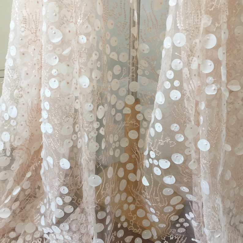 Exquisite 3D Laser Cut Chiffon Blossom Sequin Lace Fabric 3D Etsy