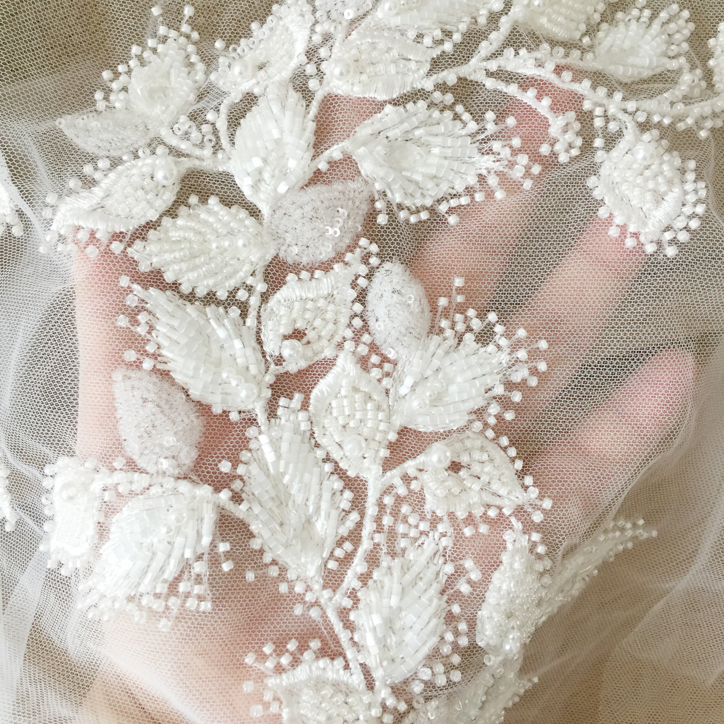 3D Flower Hand Beaded Dress Dodice Panel Beautiful Lace | Etsy