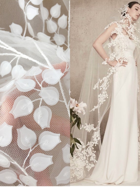 Enhance your bridal & Evening gown with LaceUSA's exquisite Beaded 3D  Floral Lace Fabric 51” Wide. GD-19211, Available in 8 Colors.! ... |  Instagram