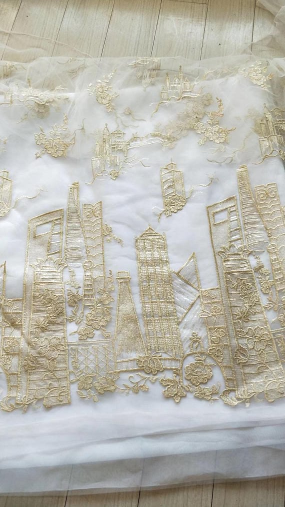 Sequind tissu de dentelle de broderie de fil motif d’or avec motif fil design vintage, haute couture robe de mariée dentelle tissu par yard e67eec Sequind tissu de dentelle de broderie de fil motif d’or avec motif fil design vintage, haute couture robe de mariée dentelle tissu par yard e67eec