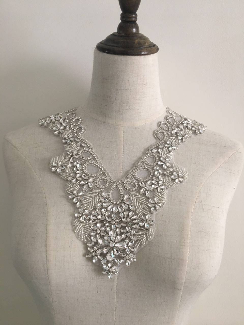 HANDMADE Rhinestone Embellishment Rhinestone Appliqué Etsy