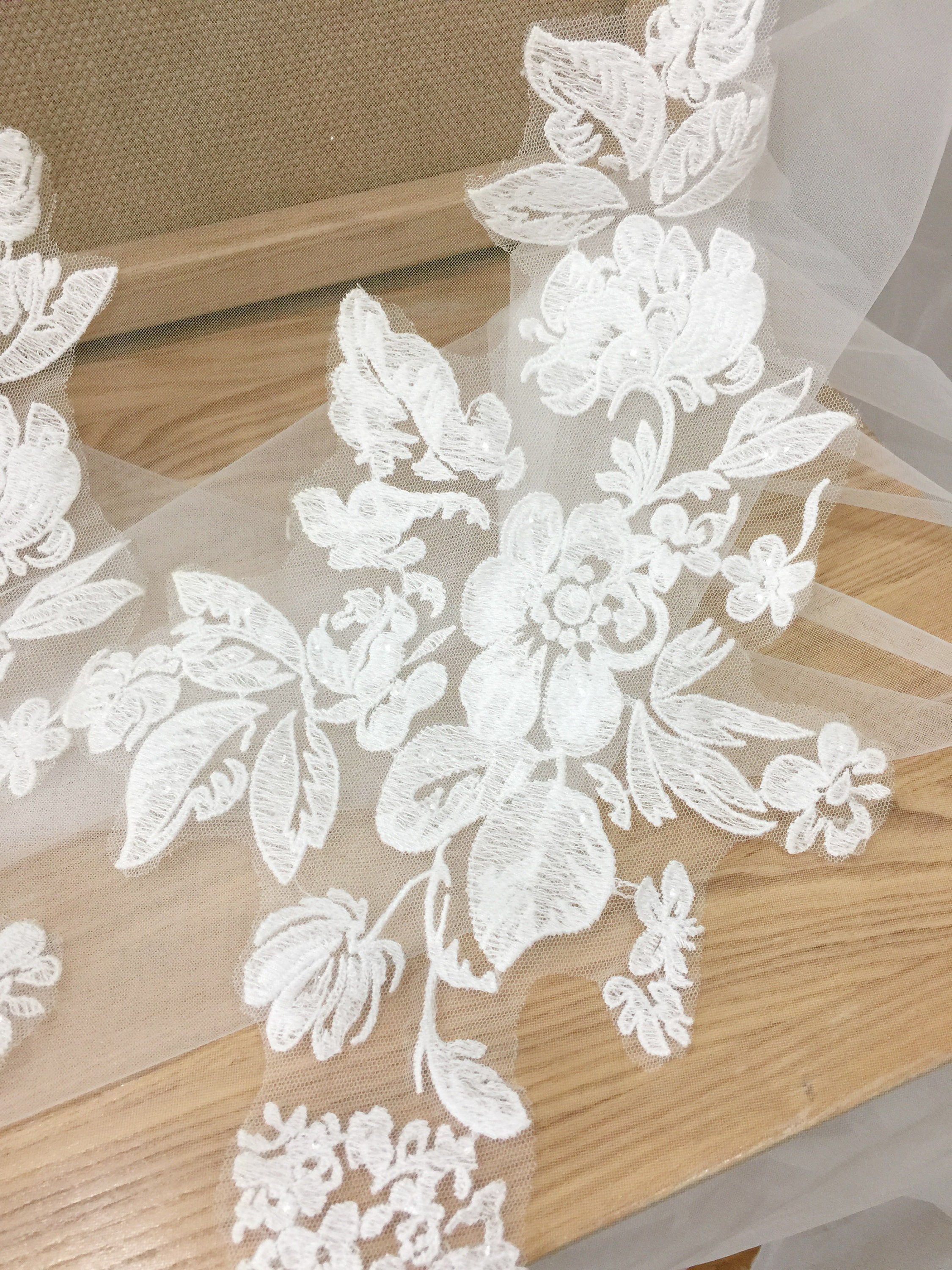 Sequin Flower Embroidered Cotton Shirt With Lace Detailing