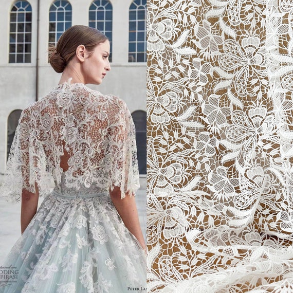 1 Yard Top Quality Guipure Lace Fabric Boho Wedding Dress Lace Beach Gown Fabric by Yard Etsy