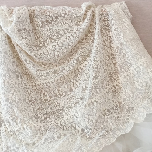 Vintage Style Lace Fabric in off White French Lace Fabric Etsy