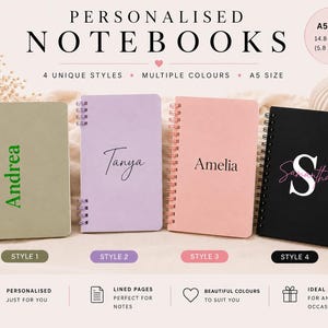 Carnet A5 ligné personnalisé avec nom