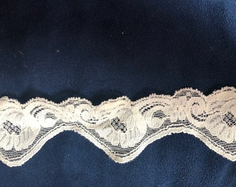 Off White Ivory Lace for Veils Bonnets Hats Crafts Gowns and Dresses