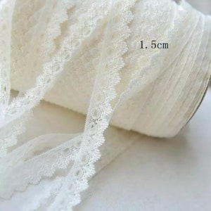 1/2 Inch Lace By the Yard Cream doll trim 1.5 cm