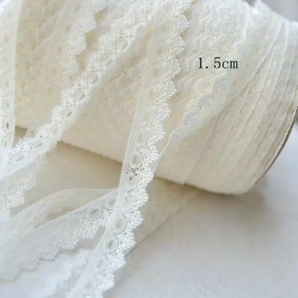 1/2 Inch Lace By the Yard Cream doll trim 1.5 cm