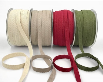 Cotton Twill Ribbon Tape, 3/8 Inch Woven Edge, Sewing & Crafts