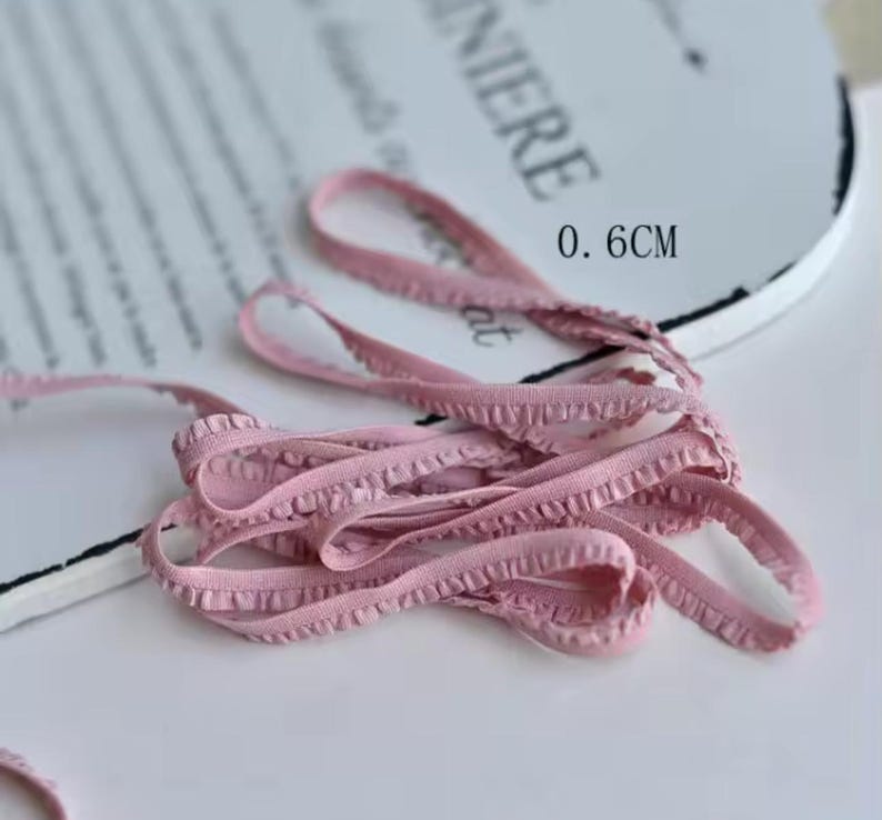 Ruffled Satin Stretch Trim 10 Mm Near 3/8 Inch by the Yard Doll Trim ...
