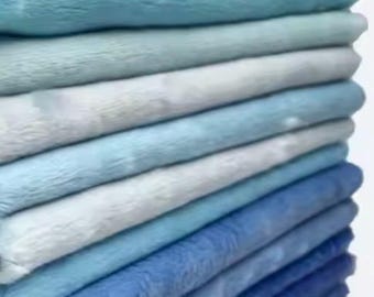 Teddy Bear Fur Doll Skin Fabric For Dolls Teddies 5 mm soft fabric Teddy Rabbit Toy blue