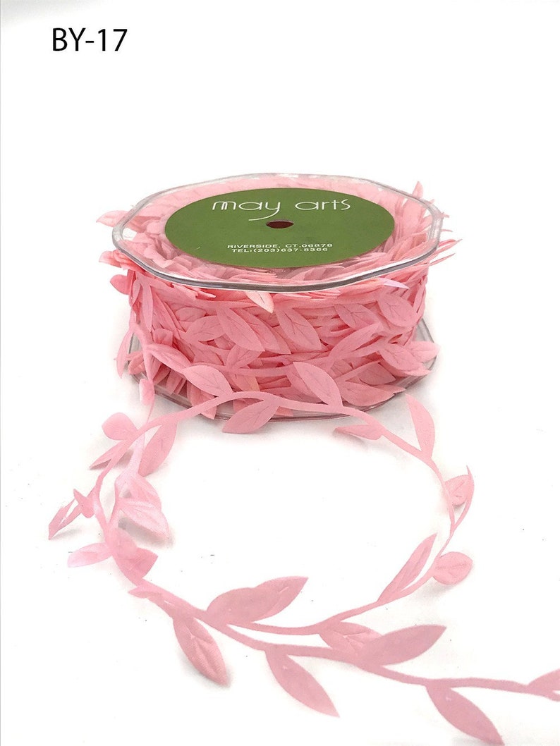 3/4 Inch Classic Leaves Ribbon With Sealed Cut Edge DIY Crafting Card ...