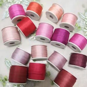2mm Silk Ribbon by the Yard For Embroidery, Miniature, Minis, Doll Making, Sewing, Jewelry, Embroidery, Dollhouse, Tiny