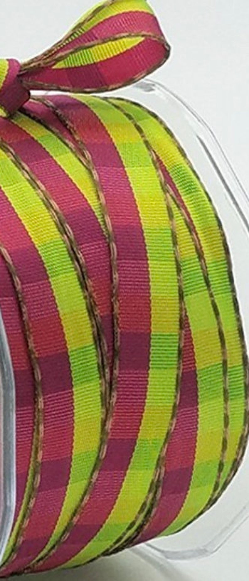 1/2 Inch Multi-color Checkered Ribbon With Woven Stitched Edge Ribbon ...