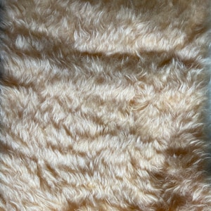 Beautiful Faux Fur Bear Making Fabric 29 X 18 Long Pile bunny Making Apricot Peach Color