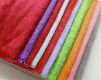 Teddy Bear Fur Doll Skin Fabric For Dolls Teddies 5 mm soft fabric Teddy Rabbit Toy yellow peach tan brown green purple blue pink orange