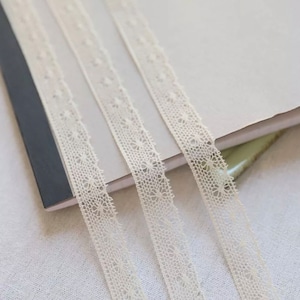 1/2 Inch Crochet Lace By the Yard Cream Ivory scalloped doll trim 2.7 cm scalloped doll trim lingerie lace stretchy
