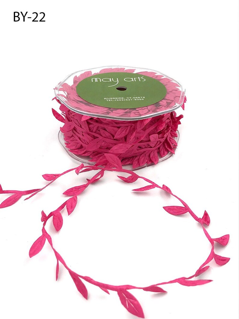 3/4 Inch Classic Leaves Ribbon With Sealed Cut Edge DIY Crafting Card ...