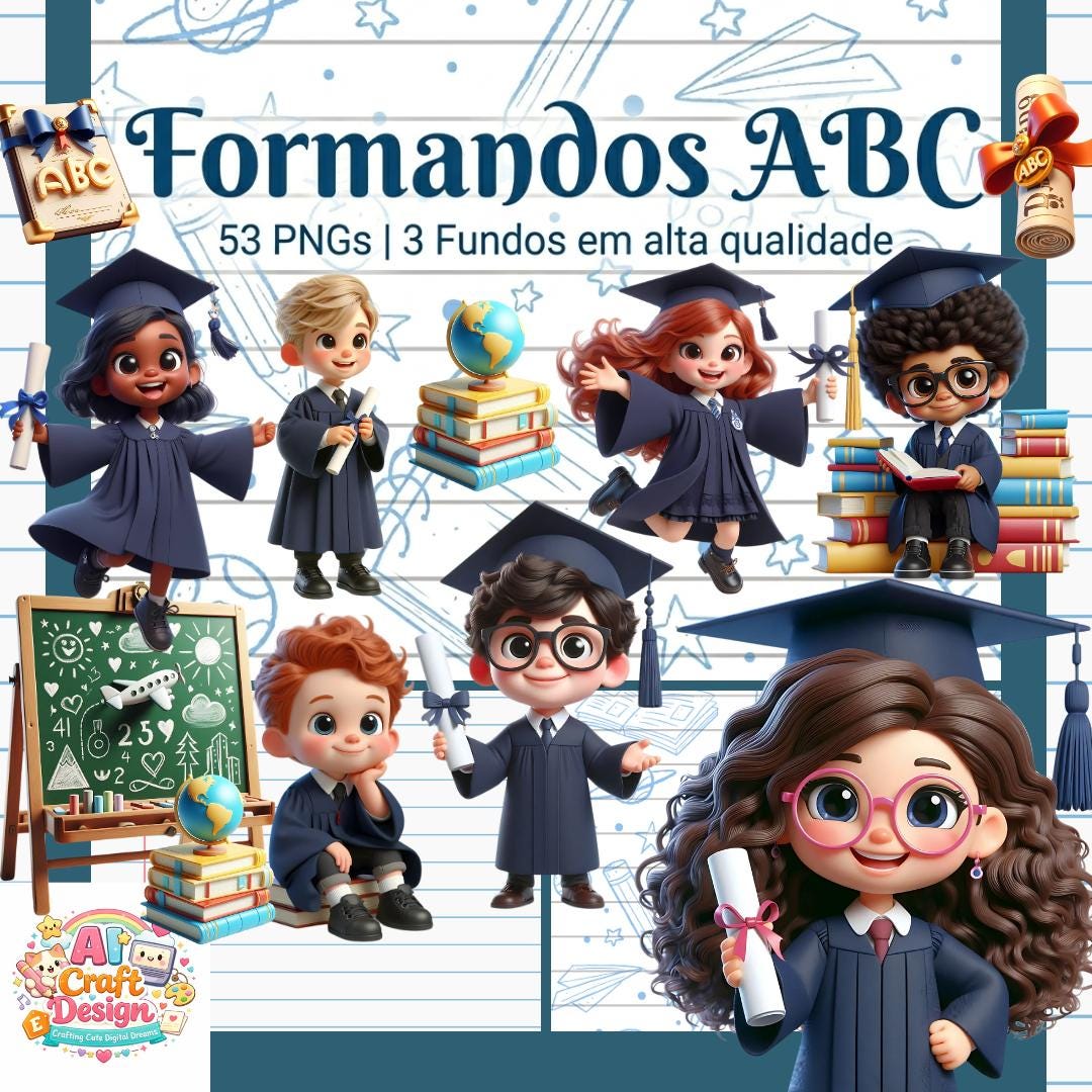 ABC Graduates Clipart Pack - Etsy