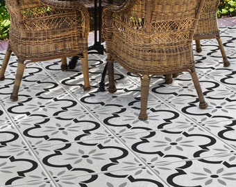 Tile Stencils for Painting Bathroom Kitchen Wall Floor Tiles and Garden ...