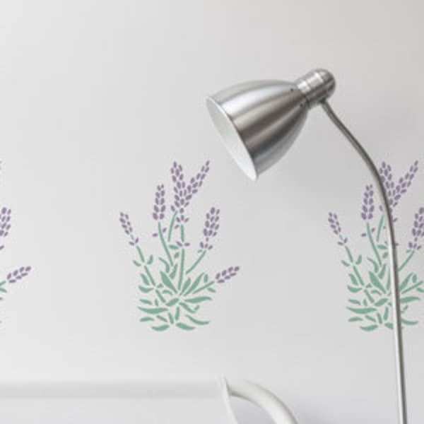 Lavender Flower Stencil from The Stencil Studio. Floral Stencils. Reusable stencils for DIY home decorating & crafts, easy to use. 10161