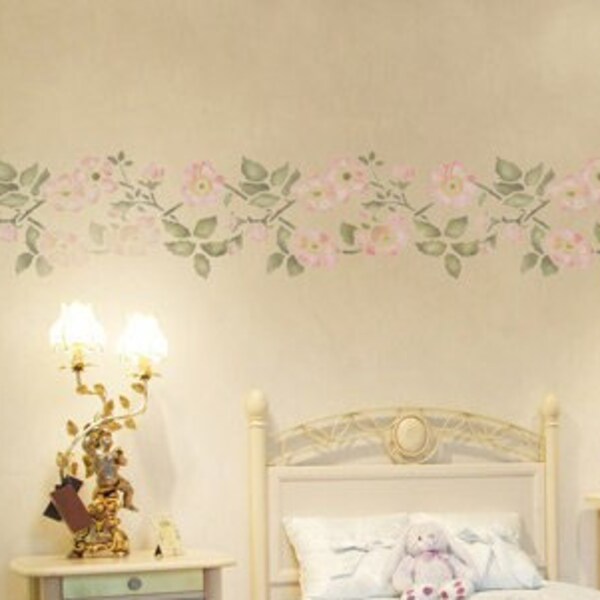 Wall Stencil Floral Etsy