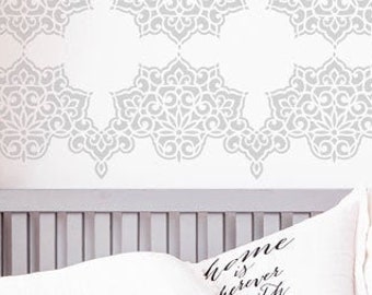 Ottoman Border Schablone von The Stencil Studio. Mandala Schablone. Dekorative Schablonen. Wiederverwendbare Schablonen für Wohnkultur, einfach zu bedienen. 10759