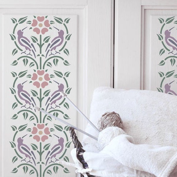 Arts & Crafts - Kelmscott Border Stencil - Craft Stencils - Traditional Stencils - Reusable wall Stencils - 10483