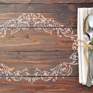 Vintage Frame Stencil - home decoration stencils from The Stencil Studio. Reusable shabby chic stencils 10617