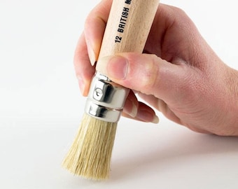 2 Pack Oil Acrylic Painting Brushes Round Wooden Handle Soft Bristles Great For Adults Boys And Girls Beige