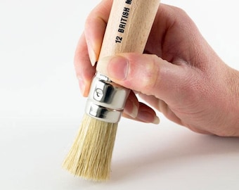 Coarse White Horsehair Paint Brush With Bamboo Handle