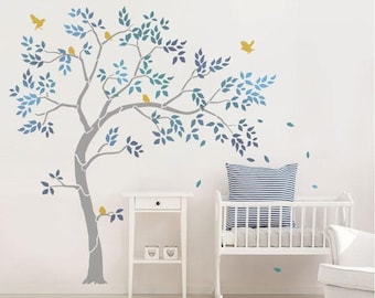 Tree Stencils - Nursery Stencils - Wall Mural Stencils - Nursery Decor Stencils - Reusable Wall Stencils - Tree Stencil Pack 10618