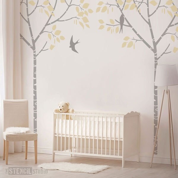 Birch Tree Wall Mural Etsy