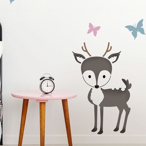 Fawn Stencil Deer Stencil Woodland Animals Stencils Etsy UK