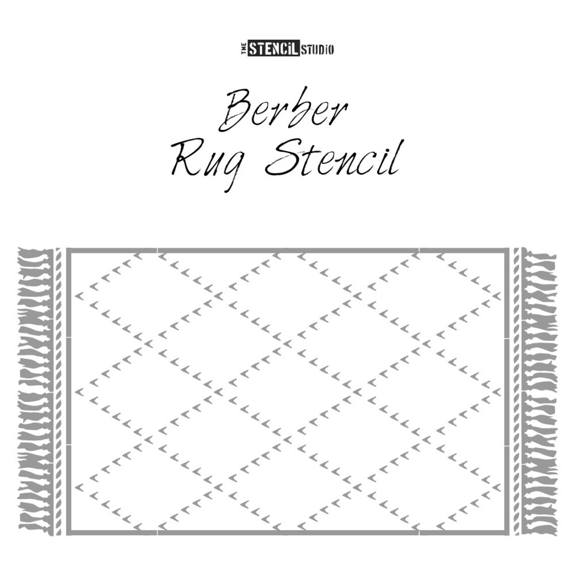 Berber Patio Rug Stencil. Large Rug Stencils Patio Stencils Etsy