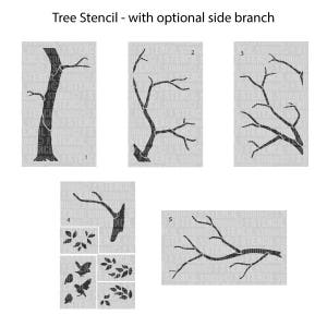 Nursery Tree Wall Stencil - A Reusable Stencil cut from Mylar to paint onto your Nursery and Child's bedroom Walls