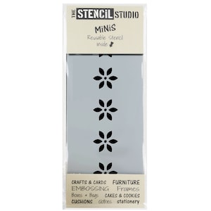 Stencil con bordo floreale nordico - Stencil floreale MiNiS - Stencil da parete riutilizzabili per decorazioni per la casa, mobili e artigianato. Facile da usare 10529