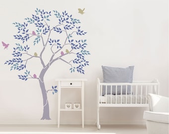 Nursery Tree Wall Stencil Pack -Nursery Stencils -Wall Mural Art Stencils -Nursery Decor Stencils - Reusable decorating Wall Stencils -10618