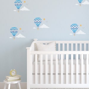 Balloon and Sheep Stencil from The Stencil Studio. Kids room stencils. Nursery stencils. Reusable home decor stencils, simple to use. 10010