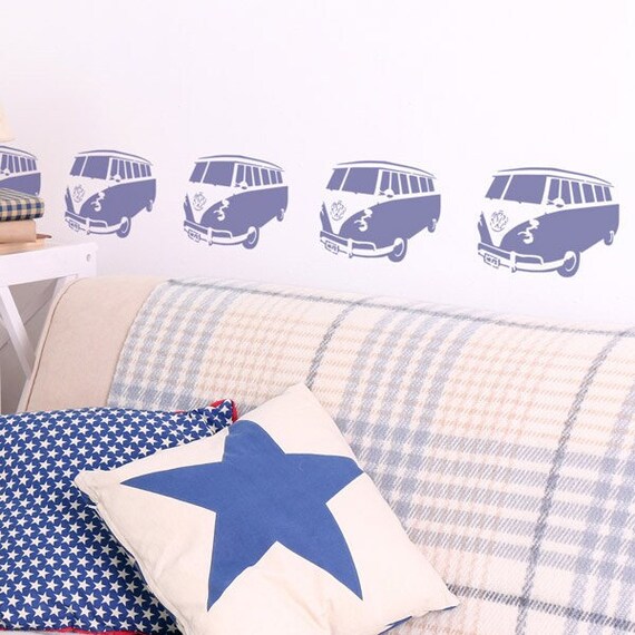 Pochoir Réutilisable VW Camper Van – Décoration Murale – Mylar 190 Microns – Ideal Stencils – Fait Au Royaume-Uni