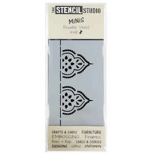 Taj Indian Border Stencil - Stencil MiNiS from The Stencil Studio. Handy little reusable stencils for home decor & more 10613