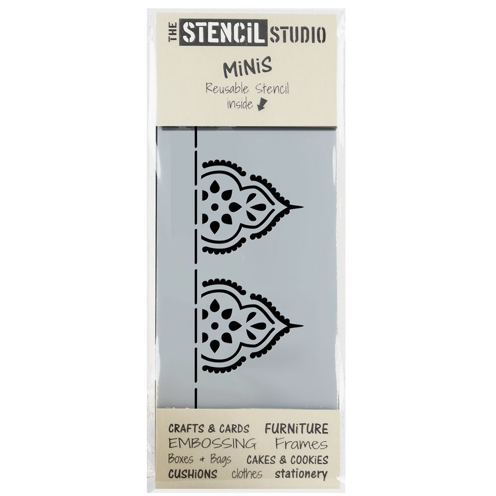 Taj Indian Border Stencil - Stencil MiNiS from The Stencil Studio. Handy little reusable stencils for home decor & more 10613