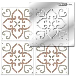Whitminster Tile Stencil - Traditional Pattern Tile Stencil - Stencils for Tiles - Tile Makeover Stencils - Tile Stencils for Floors - 10593