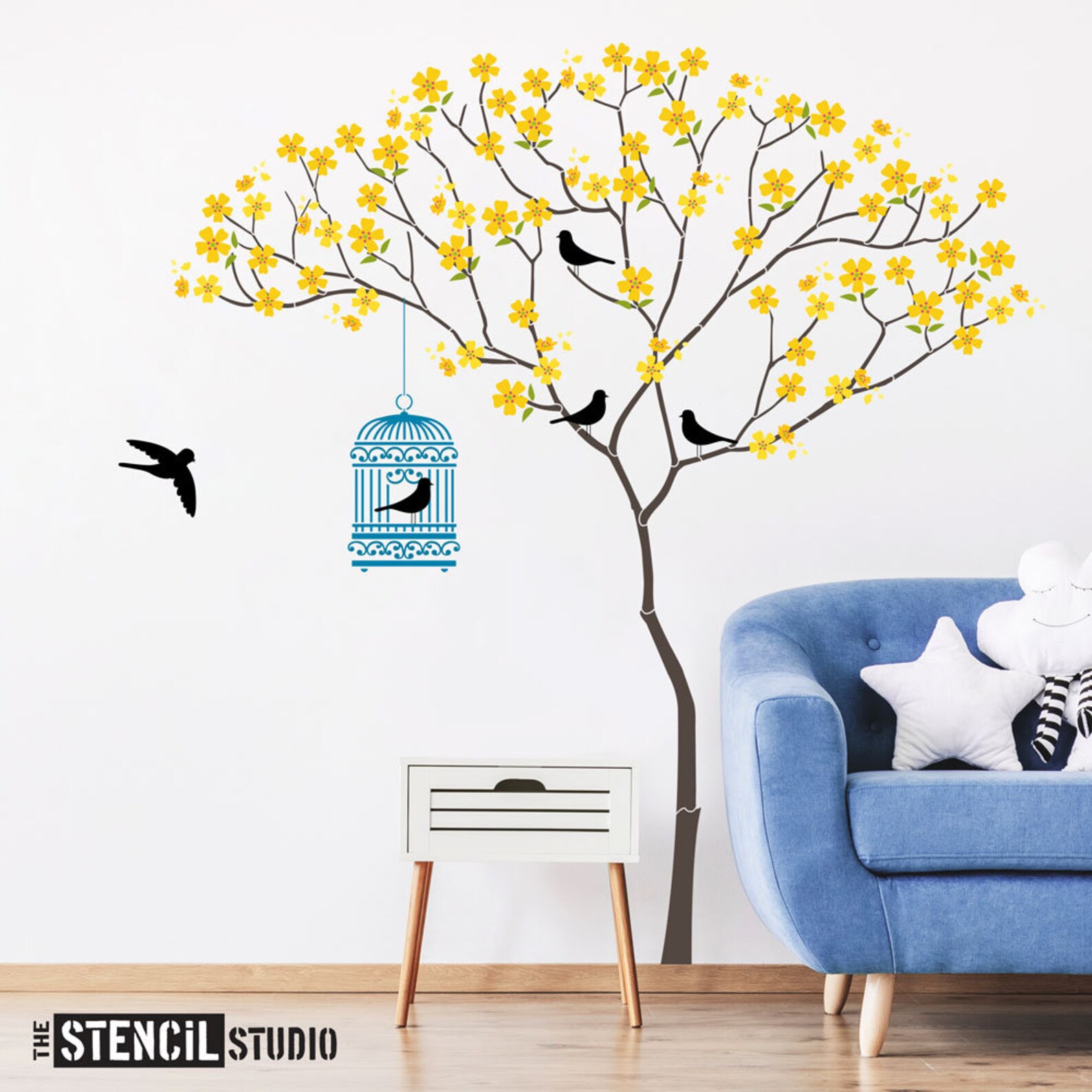 Tree Stencils Nursery Stencils Wall Mural Stencils Etsy