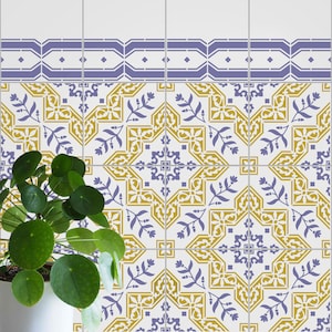 Burleigh Tile and Border Stencil Set - Stencils For Floors, Walls & Patios - Tile Makeover Stencils - Reusable Stencils - 11081