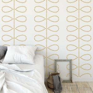 Dotty Blatt Schablone, Schablonen für Wände, Scandi Schablonen, große Wand Schablonen, Blatt Schablonen, moderne Wand Schablonen 10958