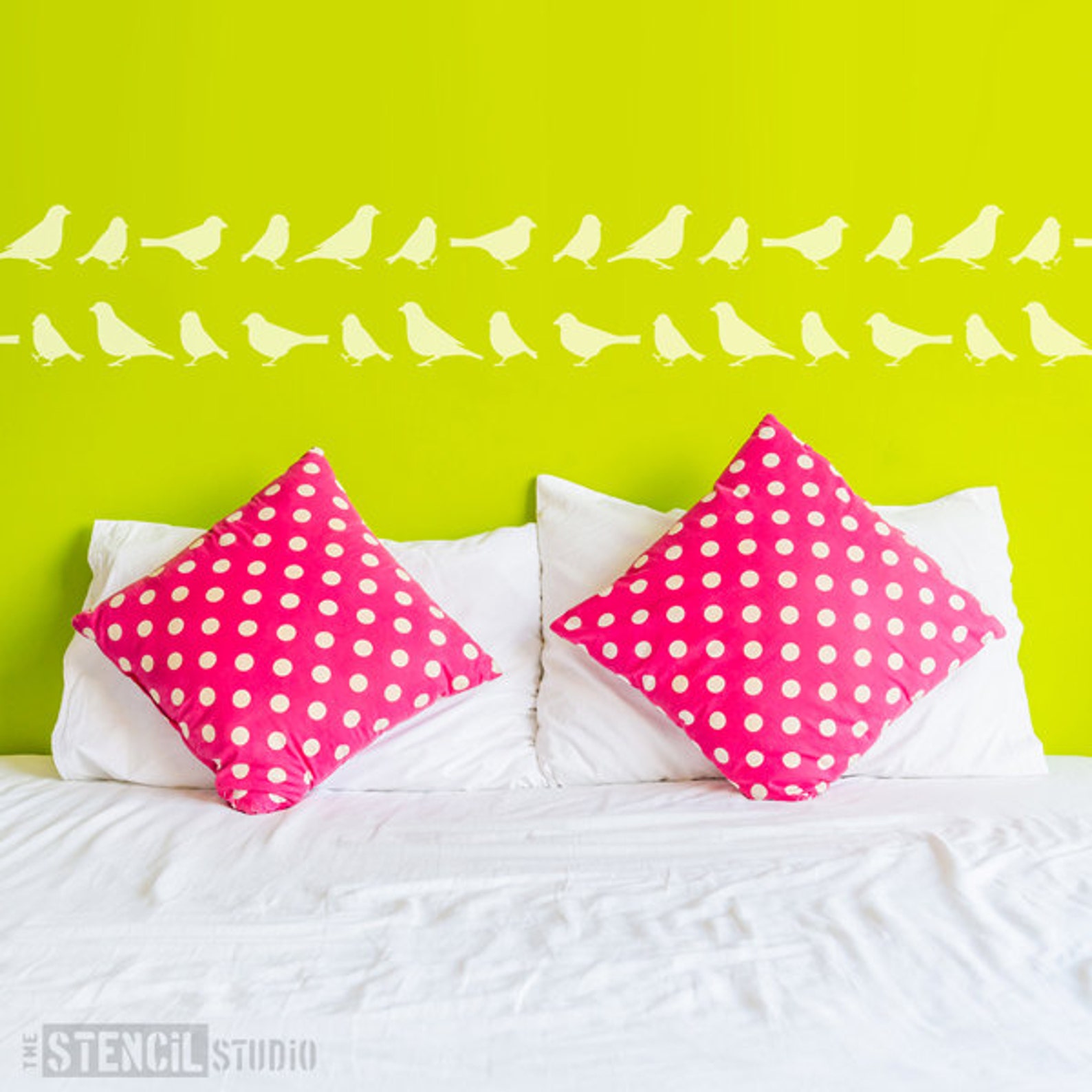 Bird Border Stencil Bird Stencils Blackbird Stencil Etsy