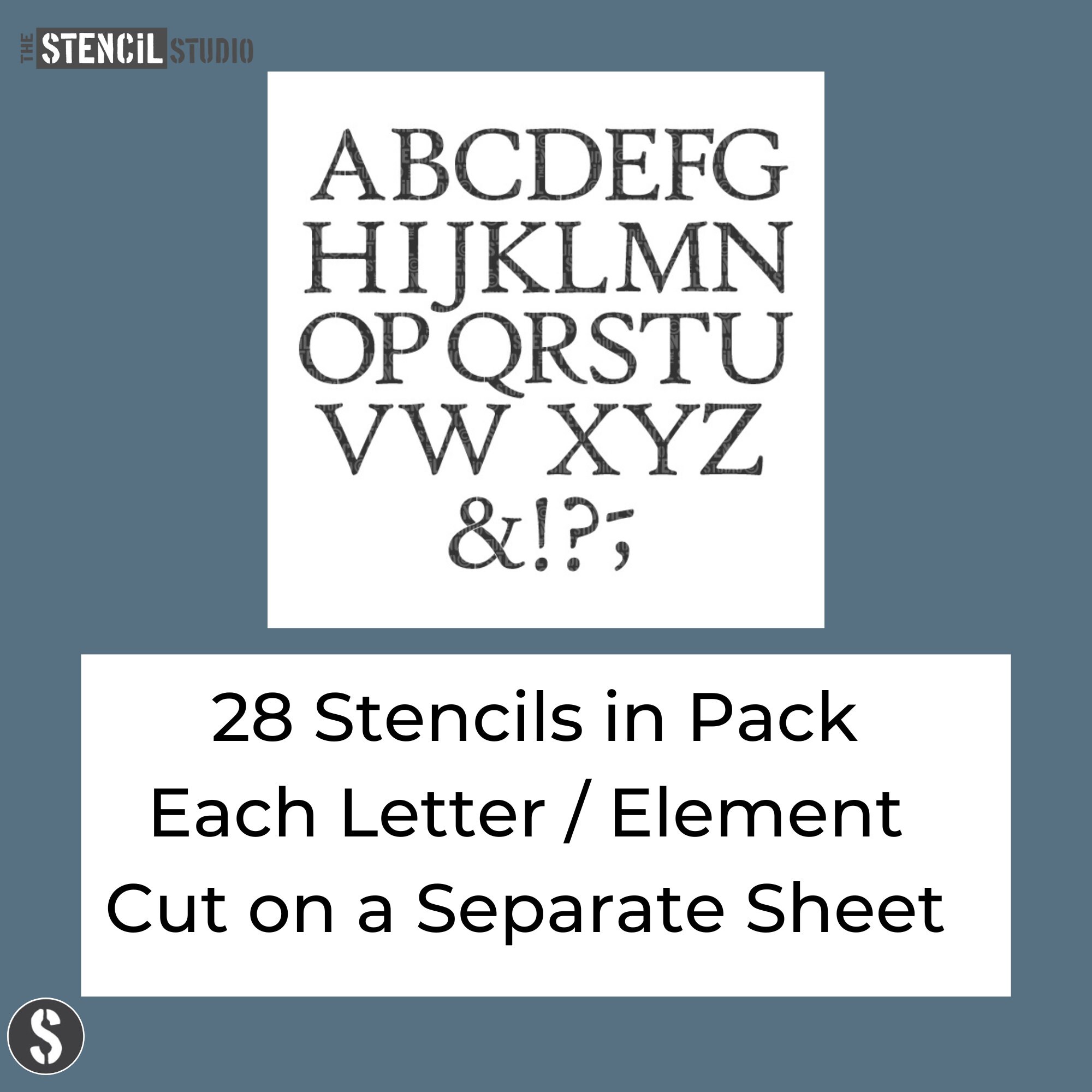 Alphabet Letter Stencil Pack Add Text Names & Phases to 