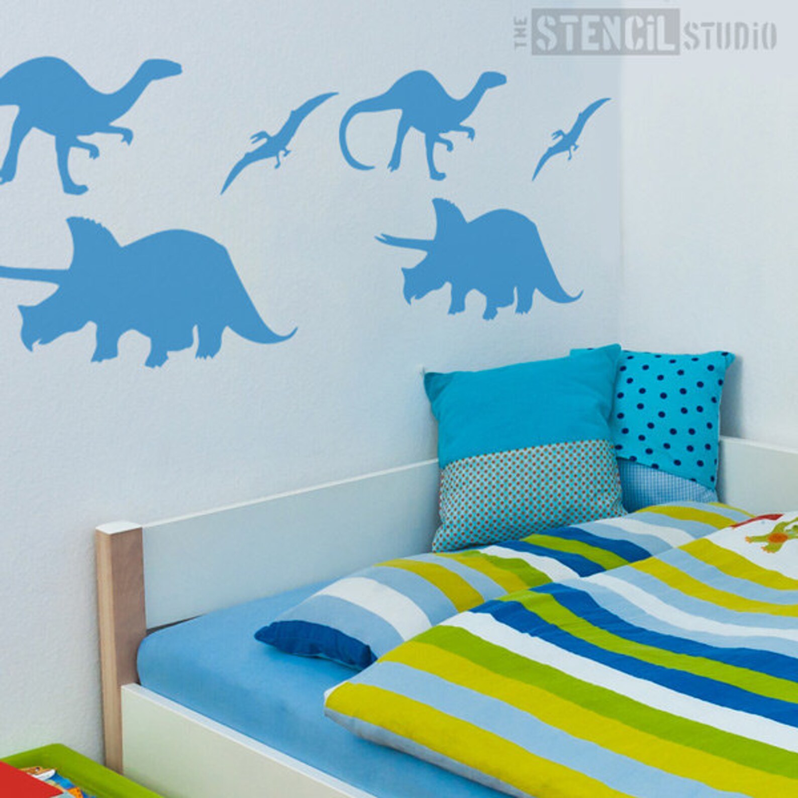 Dinosaurs Stencil From the Stencil Studio. Reusable Home Decor Etsy