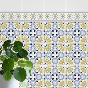 Frampton Tile and Slad Border Stencil Set - Stencils For Floors, Walls & Patios - Tile Makeover Stencils - Reusable Stencils - 11093